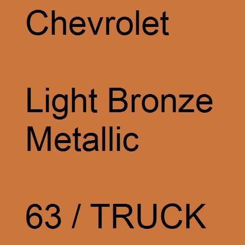 Chevrolet, Light Bronze Metallic, 63 / TRUCK.